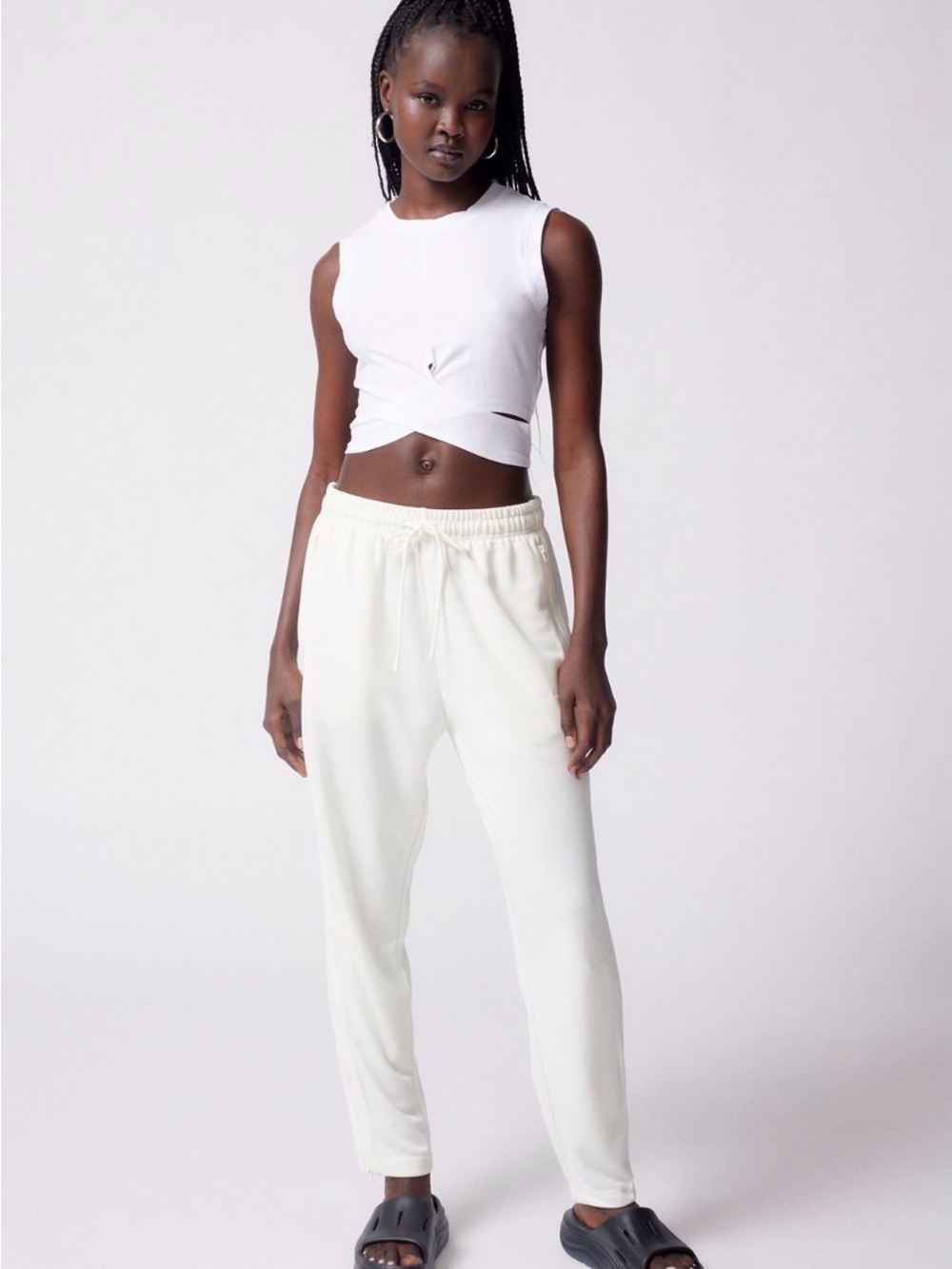 Urban Outfitters Standard ClothCream Jogger Pants with Drawstring Waist